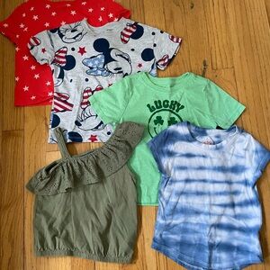 5 Assorted Kids T-Shirts and Top - Size 2T